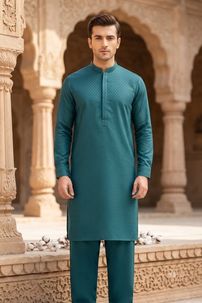 Premium Men's Cotton Suit Green