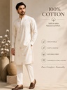 Premium Men's Cotton Suit Off White