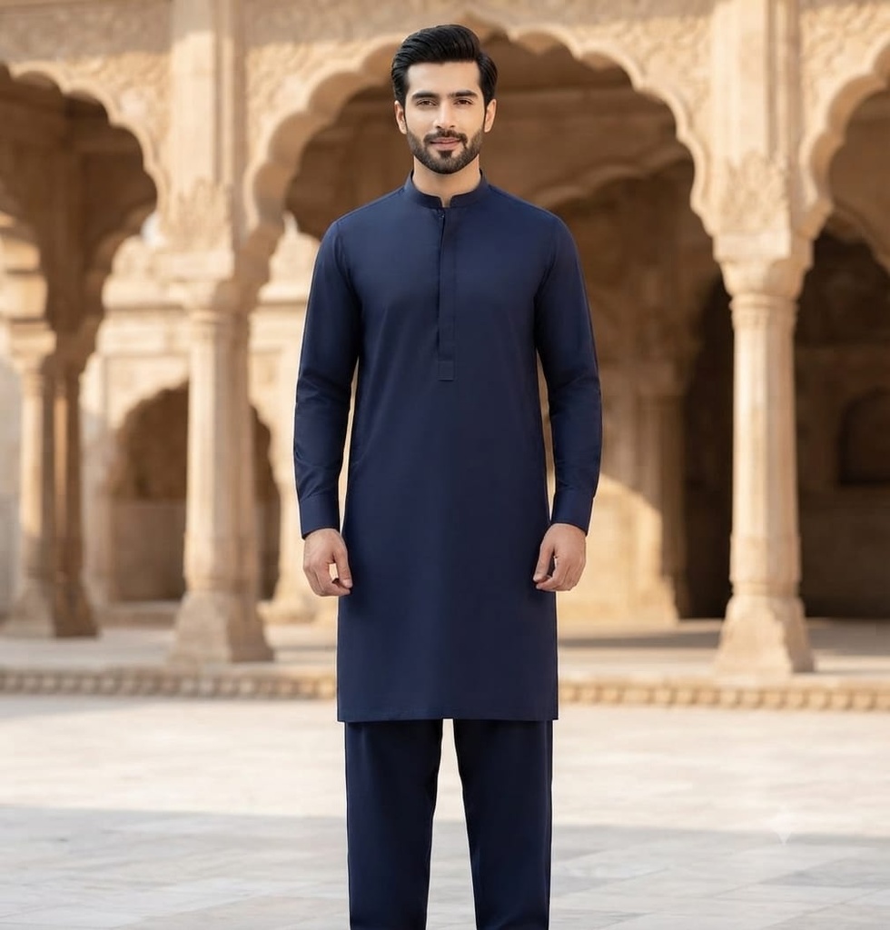 Premium Men's Wash & Wear Suit Royal Blue