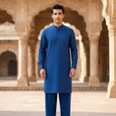 Premium Men's Wash & Wear Suit SBlue