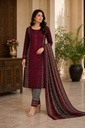 Premium Lawn 3-Piece Suit BRed